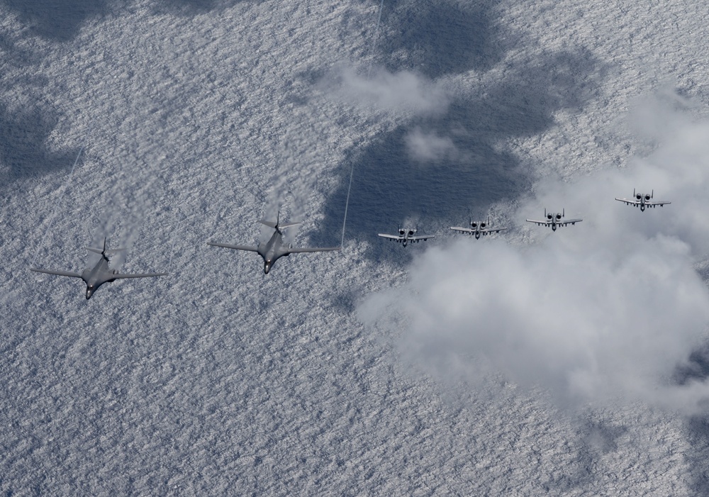 DVIDS - Images - B-1B Lancers/A-10C Thunderbolts Fly Aerial Integration ...