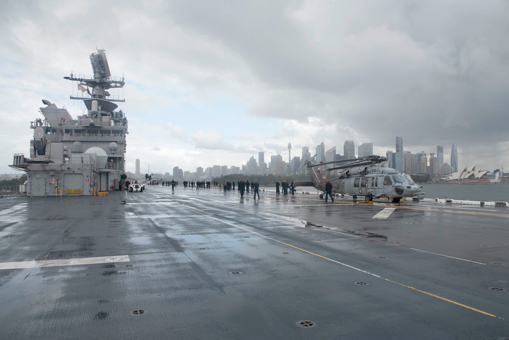 USS Tripoli Arrives in Sydney