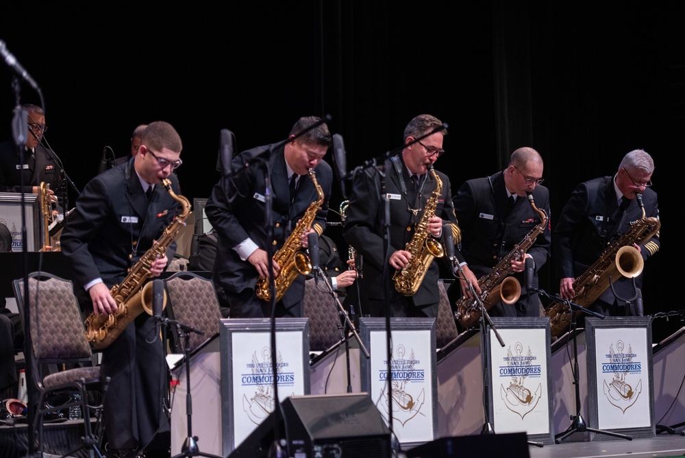 The U.S. Navy Commodores perform at Jefferson Theatre.