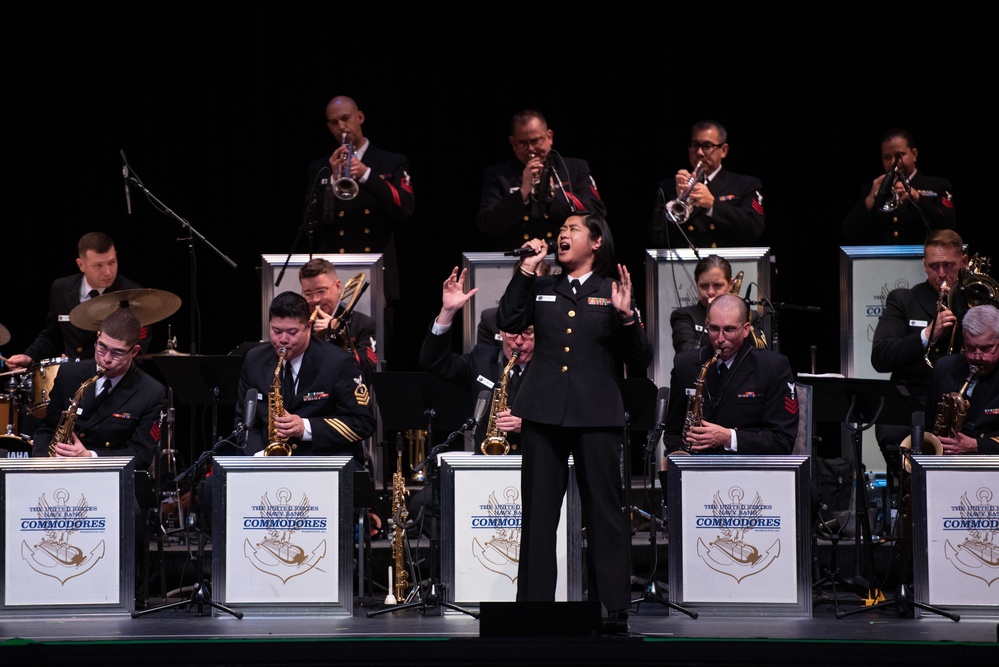 The U.S. Navy Commodores perform at Jefferson Theatre.