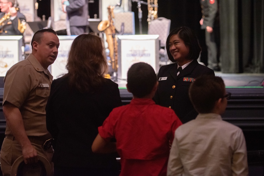 The U.S. Navy Commodores perform at Jefferson Theatre.