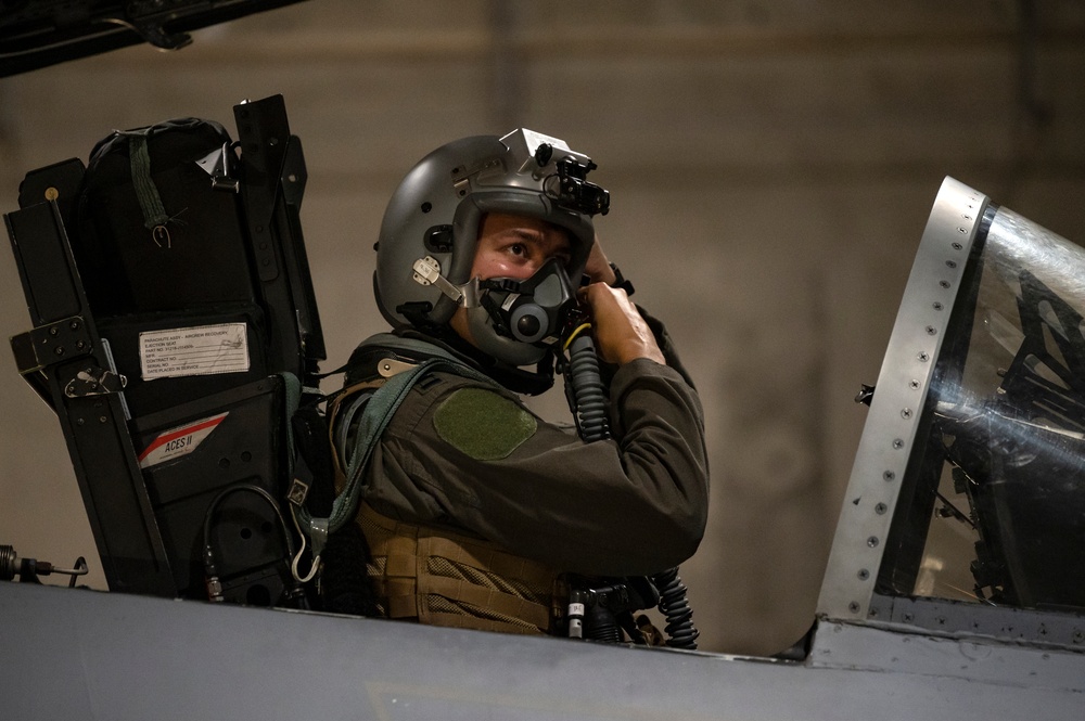 F-15C night flying, readiness around the clock