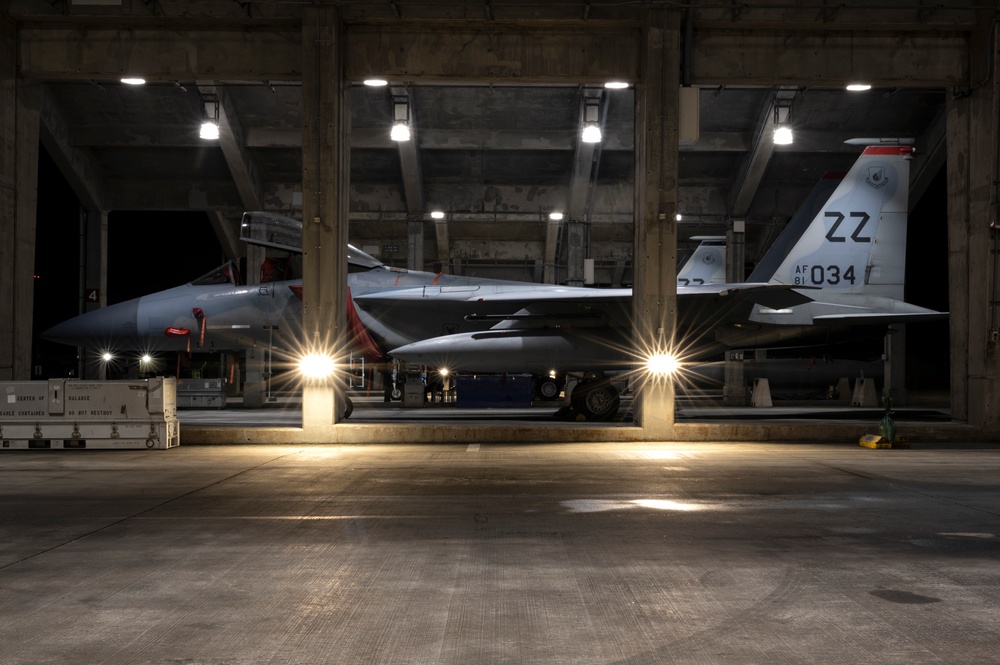 F-15C night flying, readiness around the clock