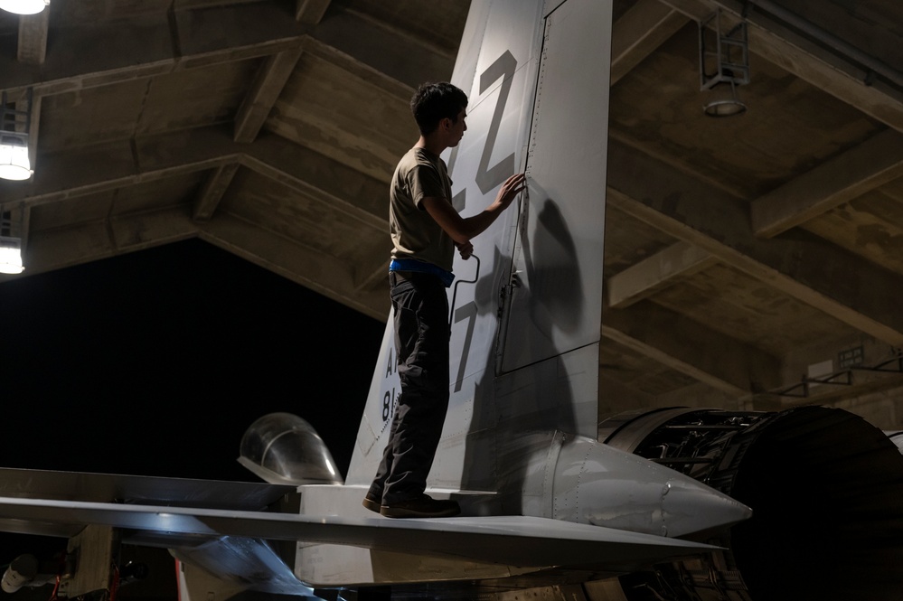 F-15C night flying, readiness around the clock