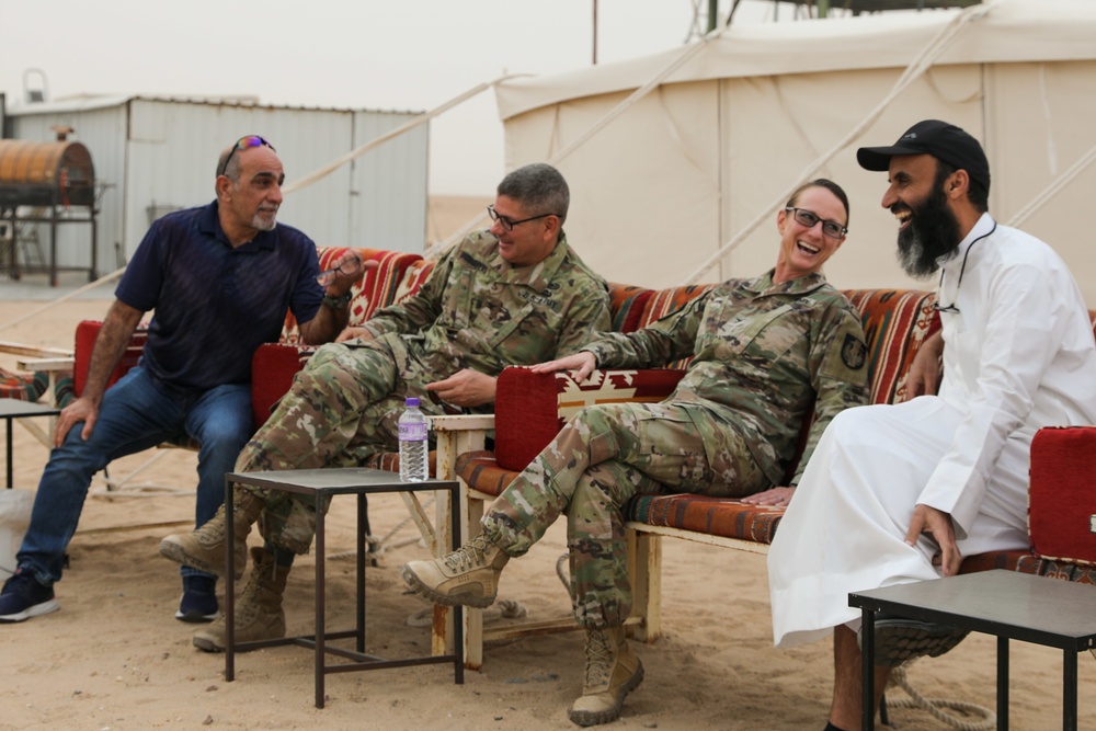 369th Sustainment Brigade Socializes With Kuwaiti Leaders