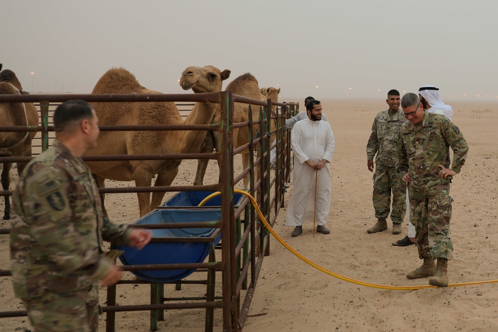 369th Sustainment Brigade Socializes With Kuwaiti Leaders