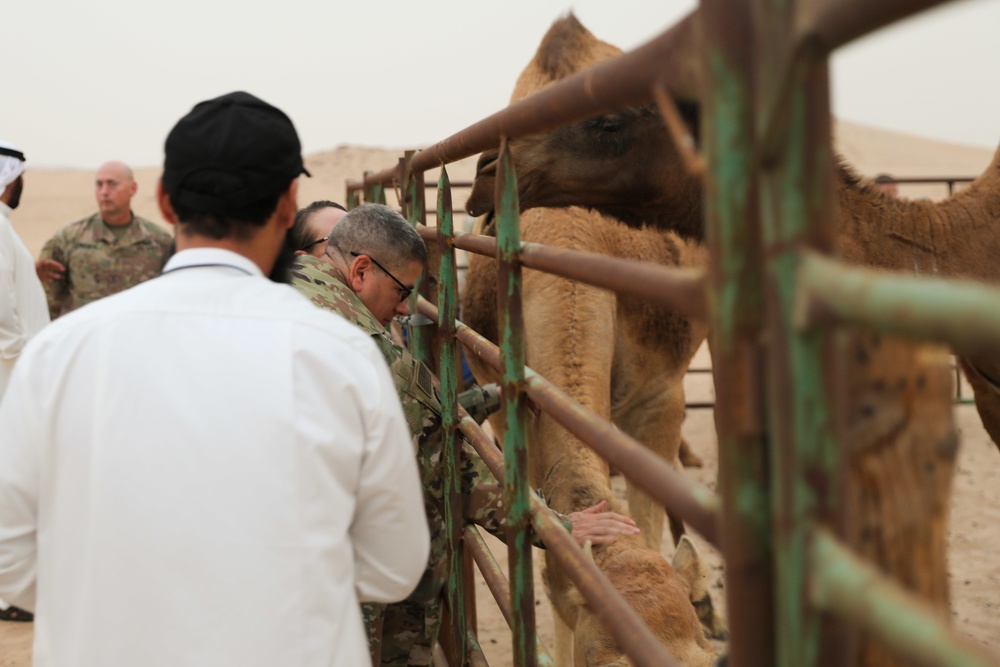 369th Sustainment Brigade Socializes With Kuwaiti Leaders