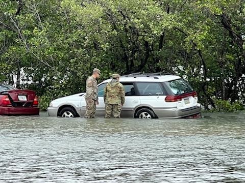 Florida National Guard conduct rescue missions amidst Tropical Storm Nicole's landfall