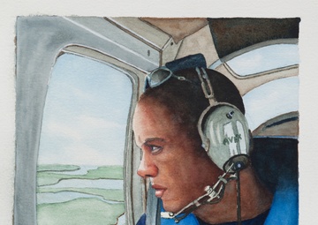 US Coast Guard Art Program 2011 Collection, Ob ID # 201101, &quot;Recon flight,&quot; Robert Blevins (1 of 31)