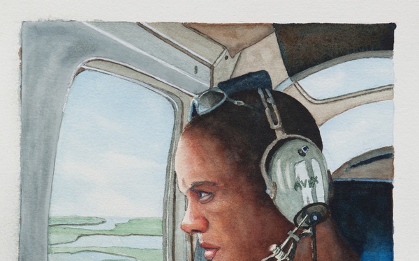 US Coast Guard Art Program 2011 Collection, Ob ID # 201101, &quot;Recon flight,&quot; Robert Blevins (1 of 31)