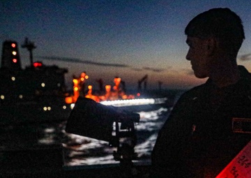 USS Benfold Conducts Replenishment-At-Sea