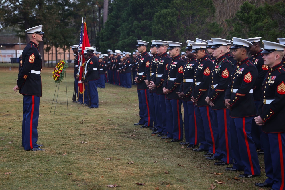 MCB Camp Lejeune hosts the annual Sgt. Maj. McHugh Wreath-Laying Ceremony