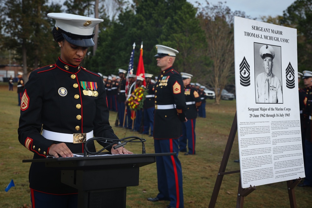 MCB Camp Lejeune hosts the annual Sgt. Maj. McHugh Wreath-Laying Ceremony