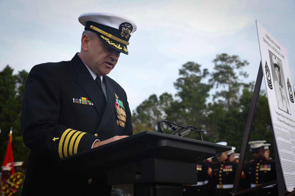 MCB Camp Lejeune hosts the annual Sgt. Maj. McHugh Wreath-Laying Ceremony