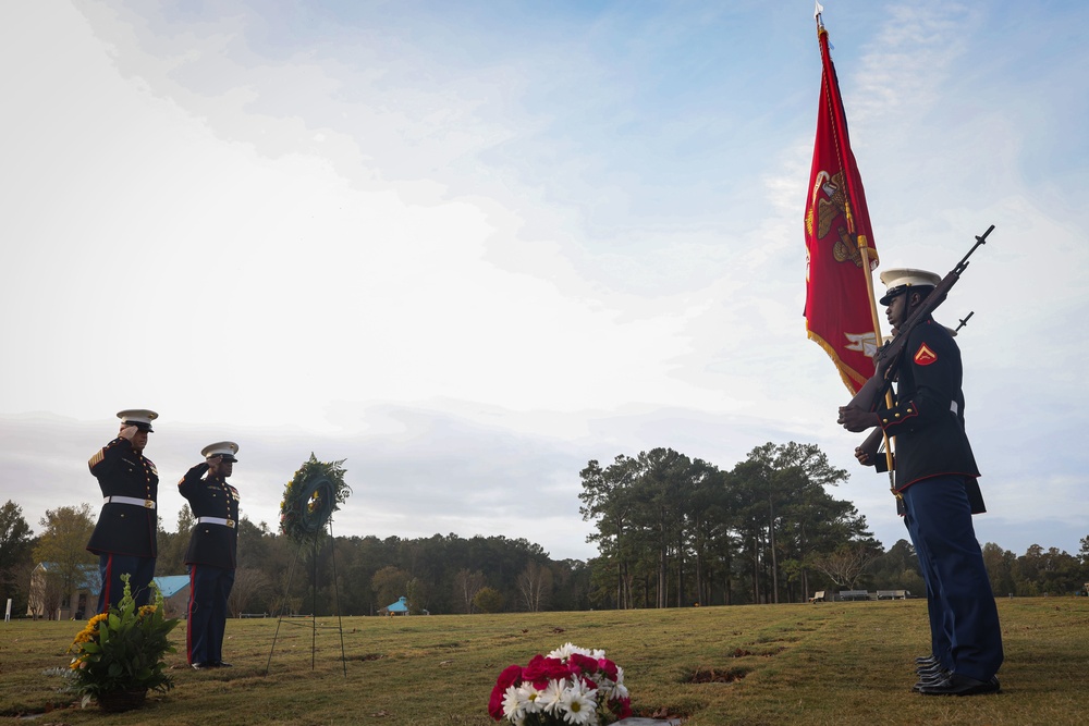 MCB Camp Lejeune hosts the annual Sgt. Maj. McHugh Wreath-Laying Ceremony