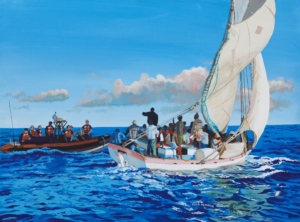 US Coast Guard Art Program 2011 Collection, Ob ID # 201121, "30 miles from Punta Gorda, Cuba," Hugh O'Connor (21 of 31)