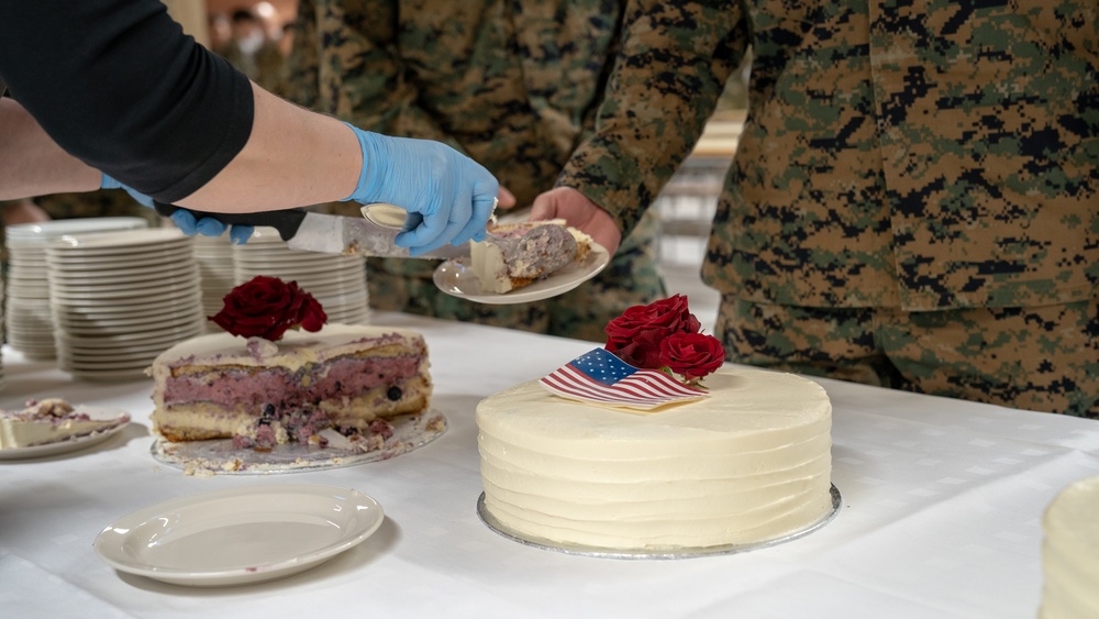 U.S. Marines with Combat Logistics Battalion 6 Hold U.S. Marine Corps 247th Birthday Celebration with Finnish Soldiers