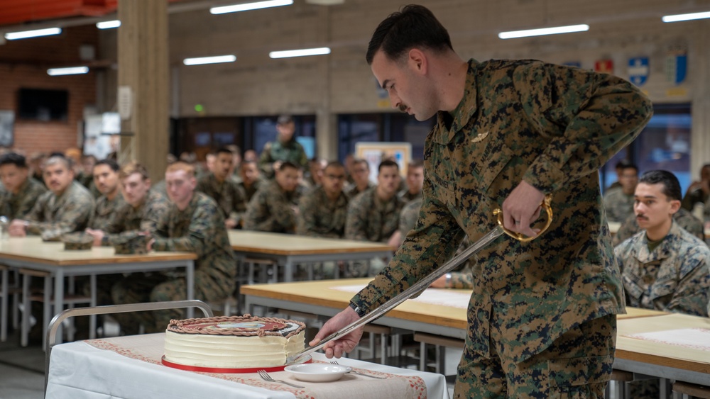 U.S. Marines with Combat Logistics Battalion 6 Hold U.S. Marine Corps 247th Birthday Celebration with Finnish Soldiers