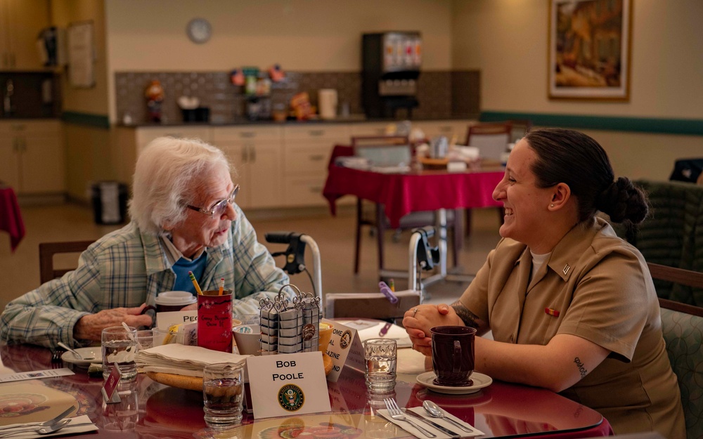 Sailors Visit Veterans at Sherwood Assisted Living