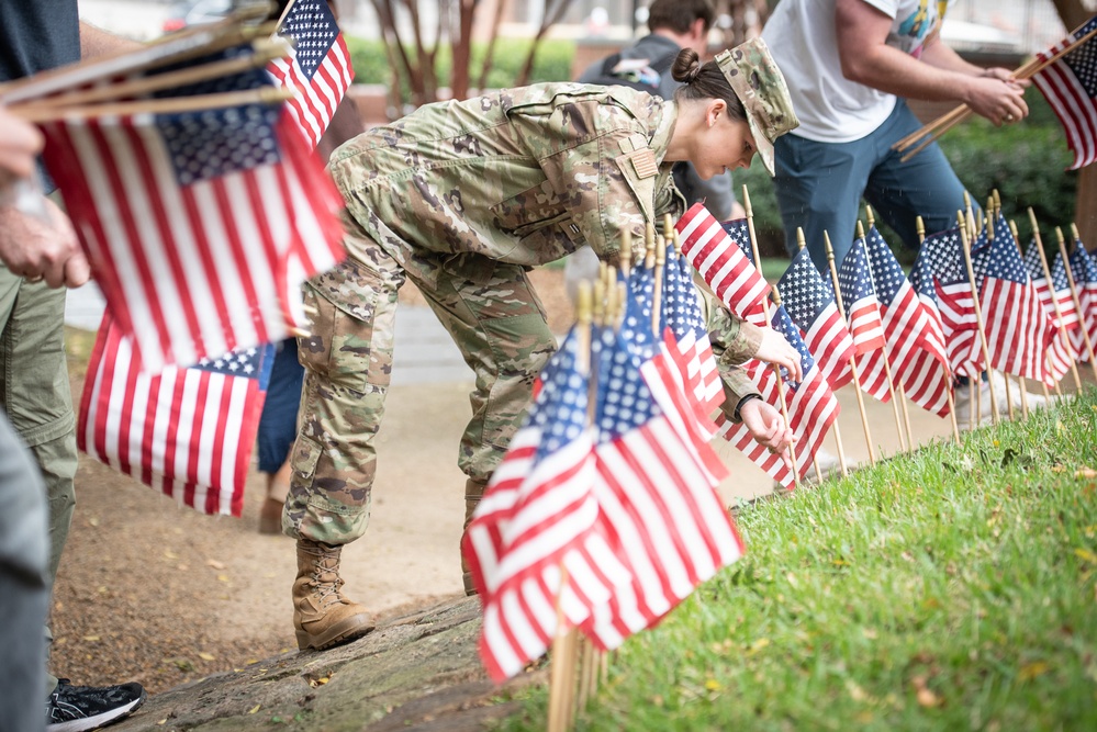 Veterans Day placing the colors