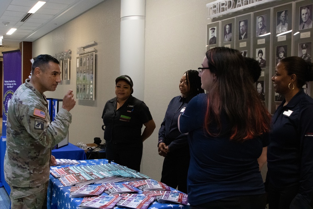 U.S. Army Central Soldiers, Civilians, Families, and Community members gather for Information Exchange