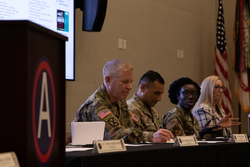 U.S. Army Central Soldiers, Civilians, Families, and Community members gather together for ARCENT Information Exchange