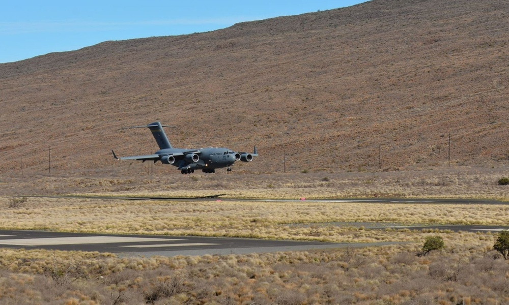 C17 lands at PTA Bradshaw Army Airfield
