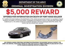 Reward offered for information on death of Fort Hood Soldier