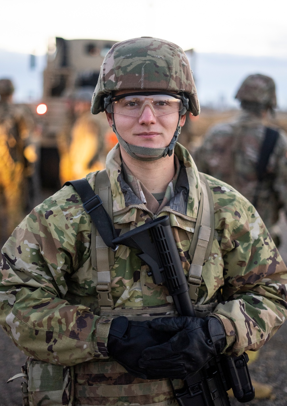 Spc. Koeller prepares for weapons qualification