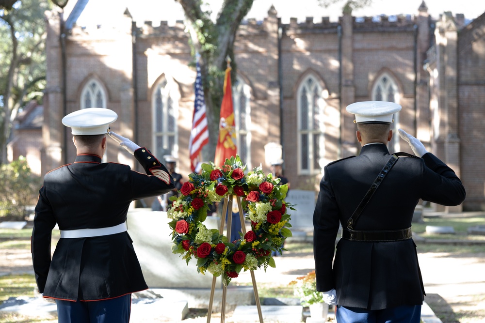 Wreath Laying Ceremony for Robert Barrow, the 27th Commandant of the Marine Corps 2022