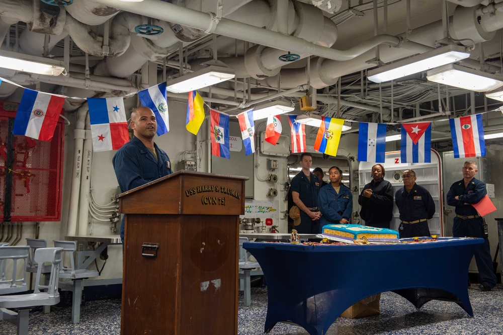 Truman is the flagship of the Harry S. Truman Carrier Strike Group and is currently in port aboard Naval Station Norfolk.