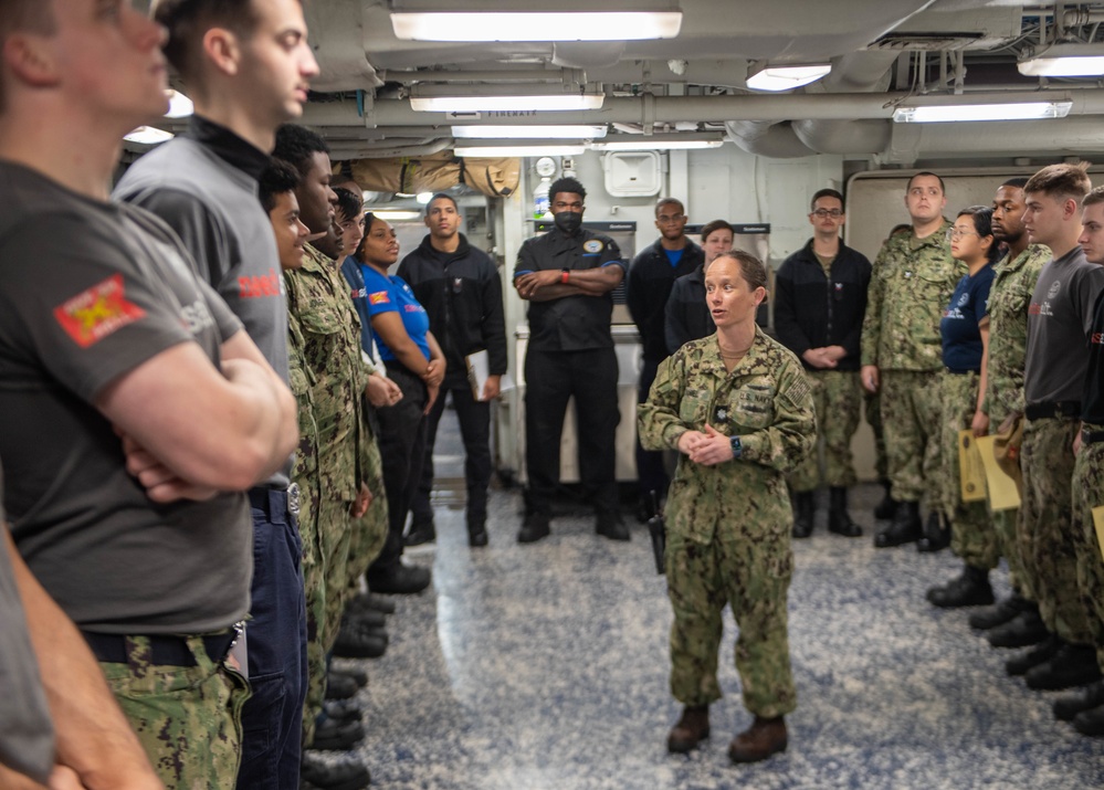 Truman is the flagship of the Harry S. Truman Carrier Strike Group and is currently in port aboard Naval Station Norfolk.