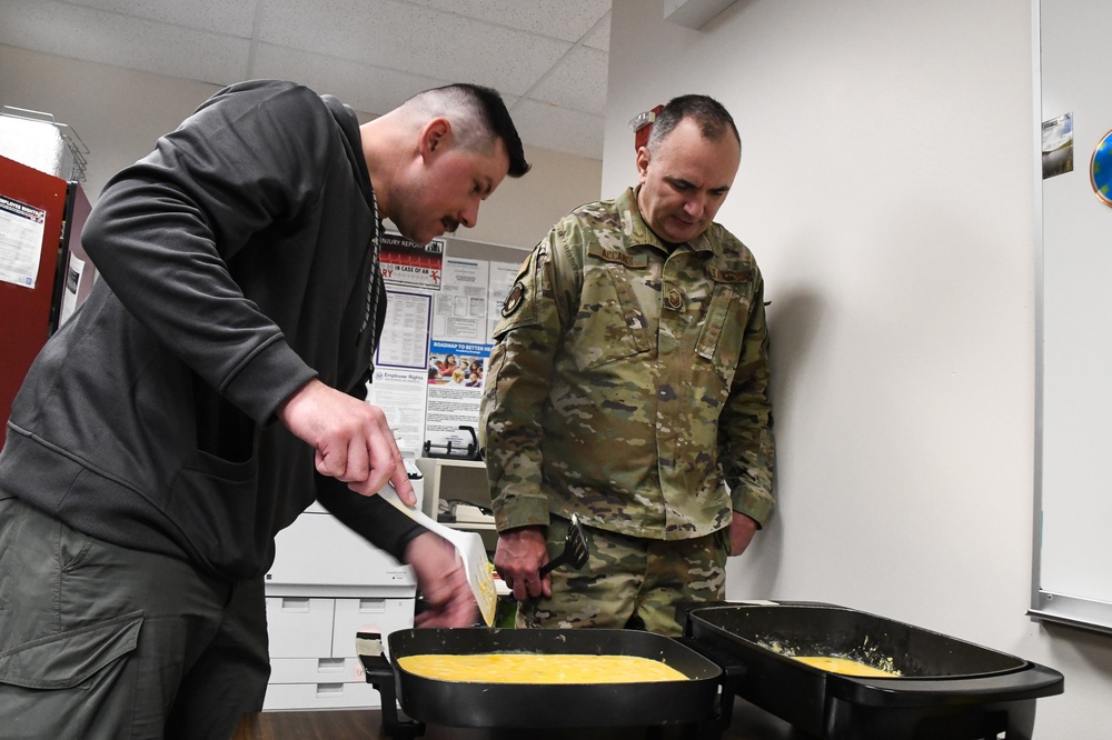 Serving up Veterans Day Breakfast at Eielson Air Force Base