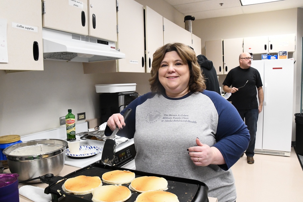 Serving up Veterans Day Breakfast at Eielson Air Force Base