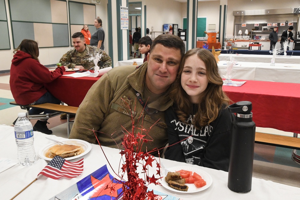 Serving up Veterans Day Breakfast at Eielson Air Force Base