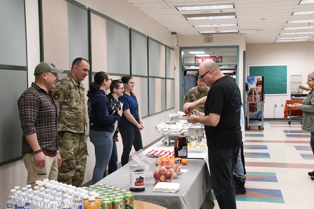 Serving up Veterans Day Breakfast at Eielson Air Force Base