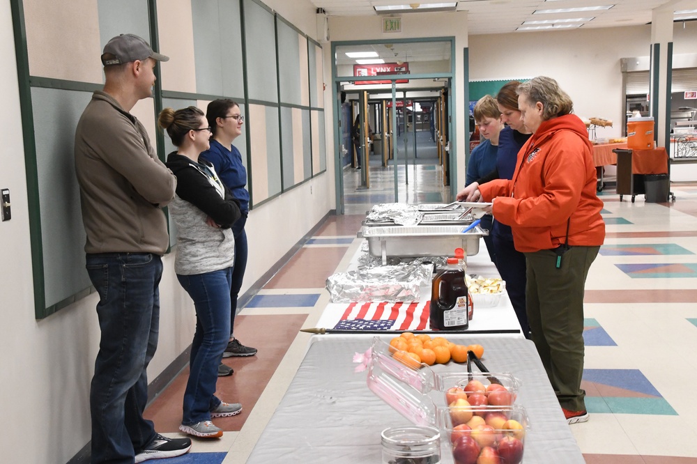 Serving up Veterans Day Breakfast at Eielson Air Force Base