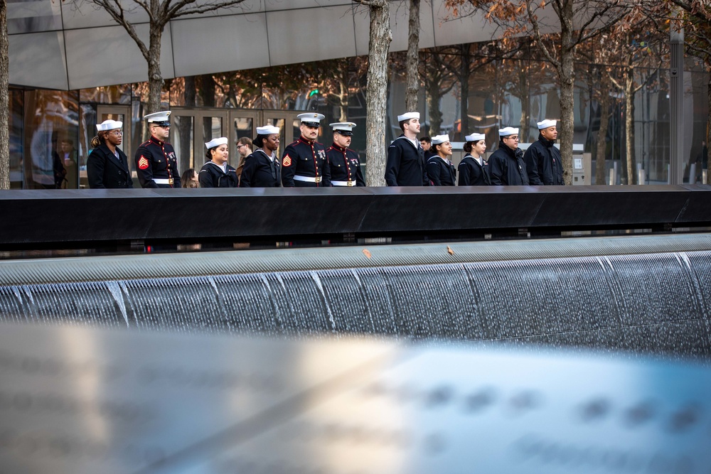 Secretary of the Navy hosts reenlistment at World Trade Center memorial