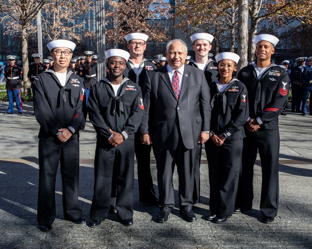 Secretary of the Navy hosts reenlistment at World Trade Center memorial