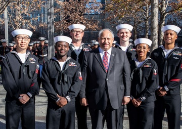 Secretary of the Navy hosts reenlistment at World Trade Center memorial