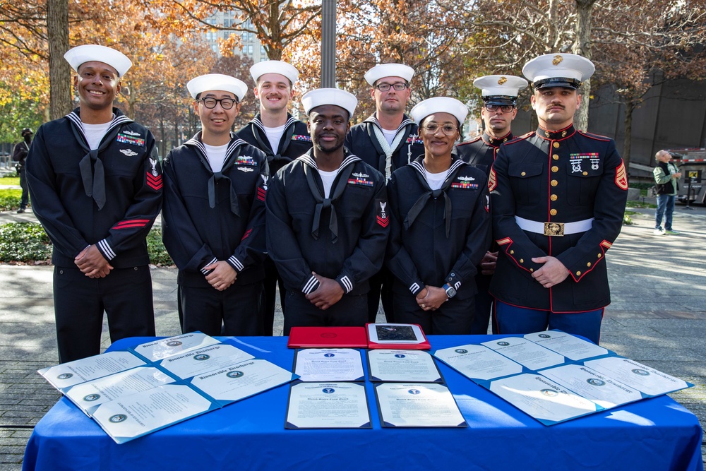 Secretary of the Navy hosts reenlistment at World Trade Center memorial