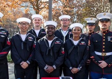 Secretary of the Navy hosts reenlistment at World Trade Center memorial
