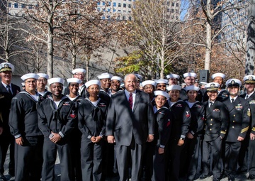 Secretary of the Navy hosts reenlistment at World Trade Center memorial