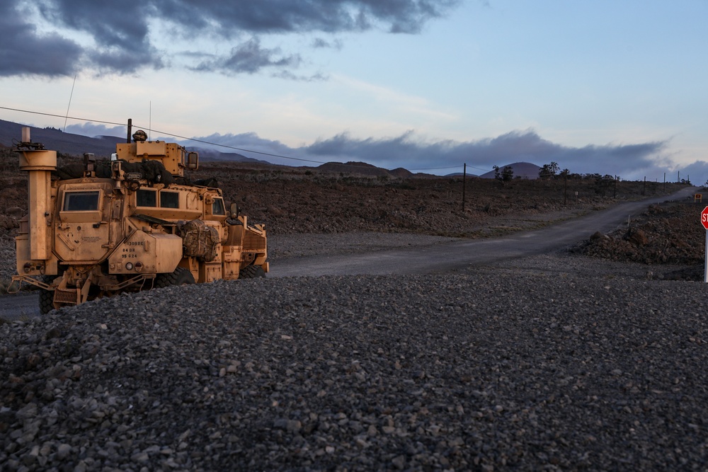 Engineer Soldiers form the 84th Engineer Battalion, 130th Engineer Brigade, conducted escort missions and engaged the opposing force during Joint Pacific Multinational Readiness Center 23