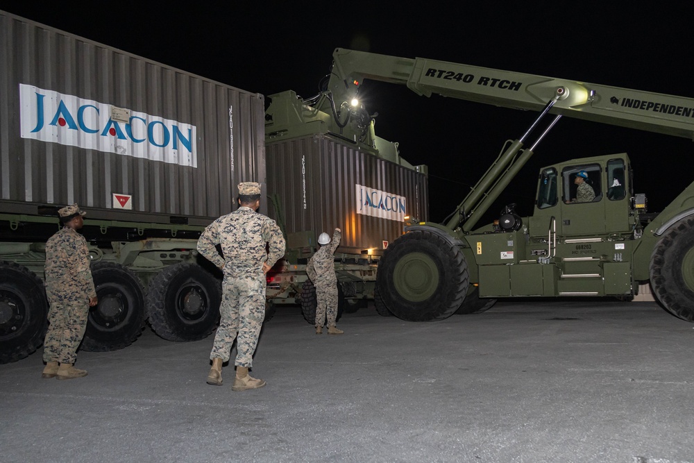 Keen Sword: U.S. Marines offload U.S. Army landing craft utility alongside Japan Ground Self-Defense Force Personnel