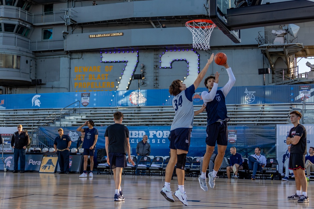 USS Abraham Lincoln hosts the 2022 ESPN Armed Forces Classic - Carrier Edition