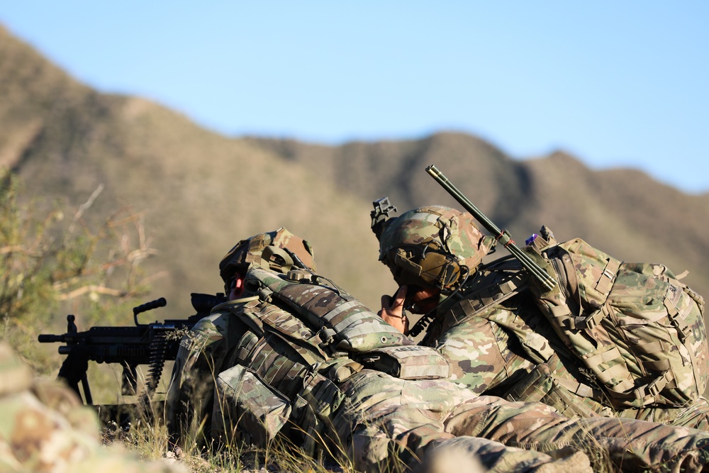 37th Infantry Brigade Combat Team Soldiers conduct live-fire training exercise