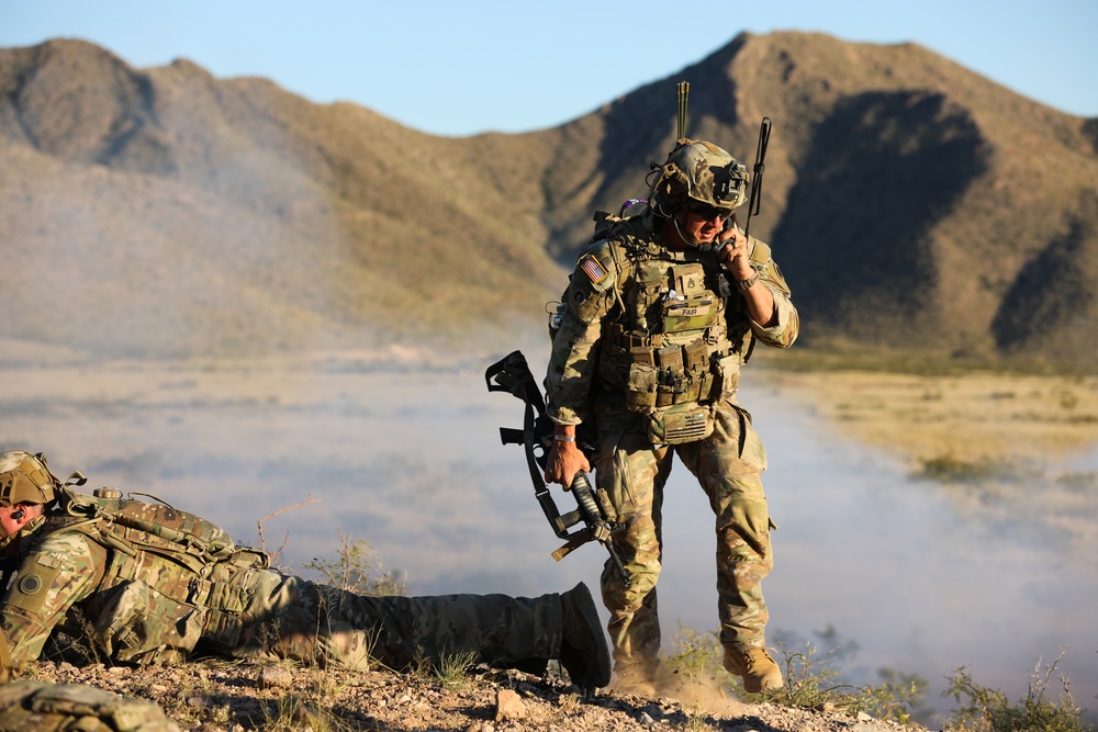 37th Infantry Brigade Combat Team Soldiers conduct live-fire training exercise