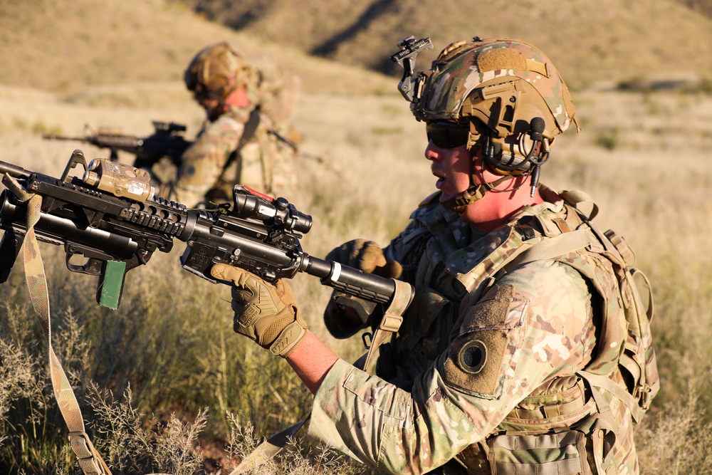 37th Infantry Brigade Combat Team Soldiers conduct live-fire training exercise