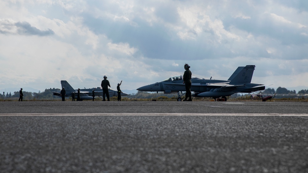 VMFA-312 Hornets Arrive in Nyutabaru